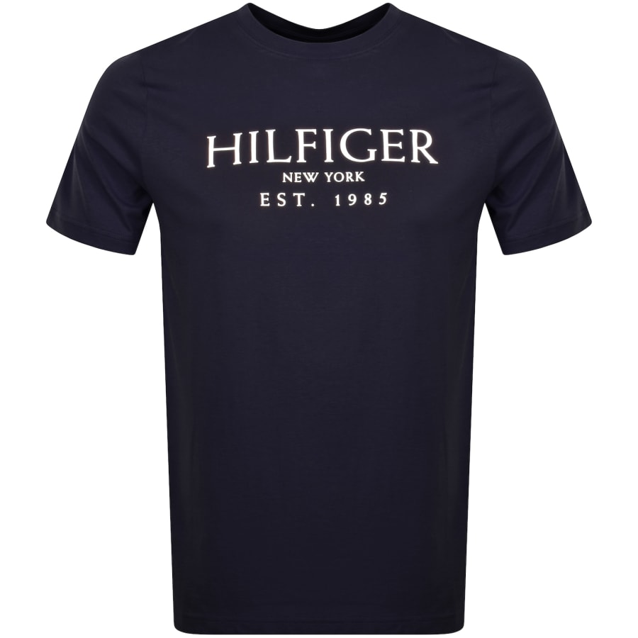 Tommy hilfiger logo t shirt navy top